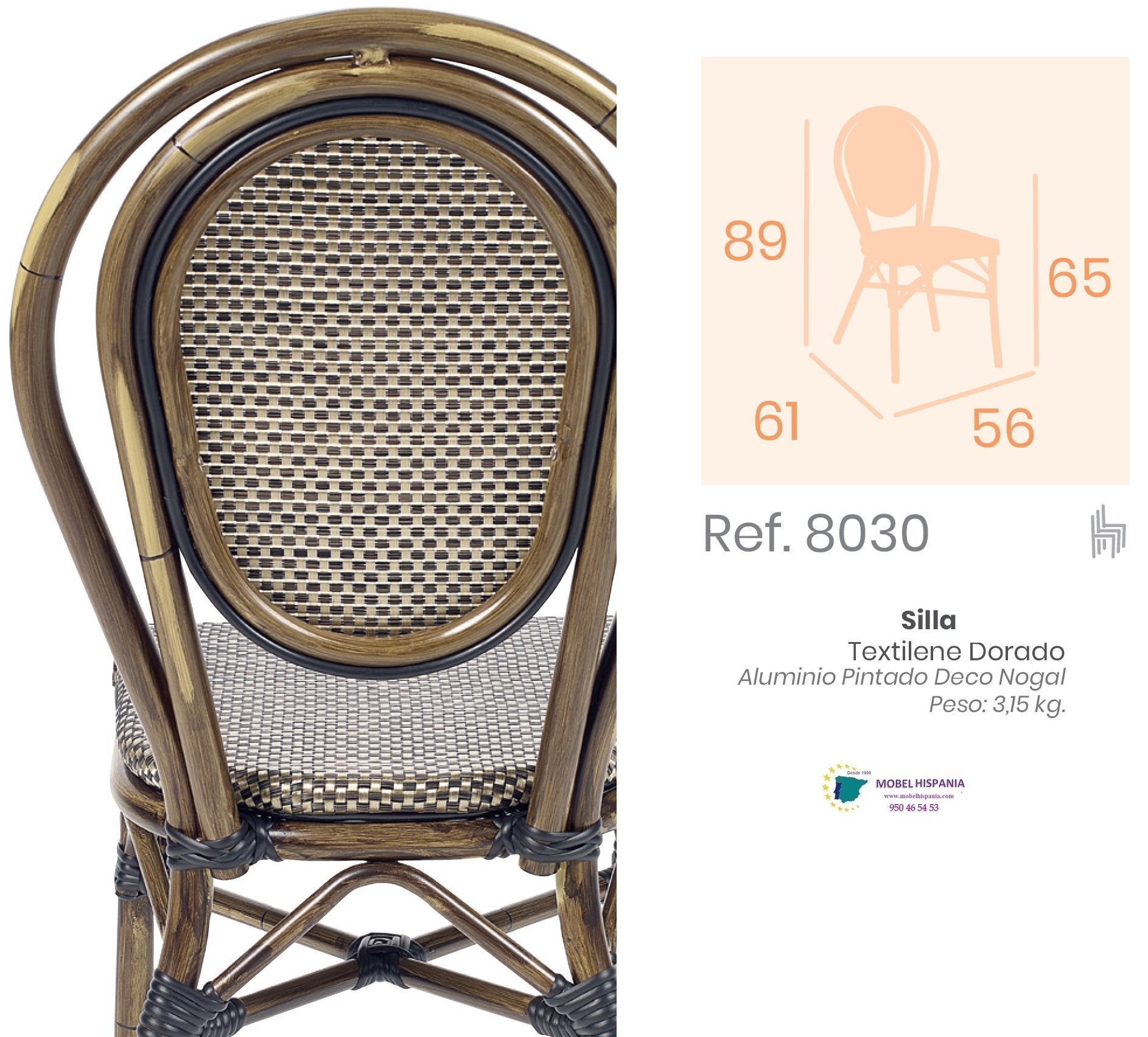 8030 silla aluminio nogal medula negra crema 02