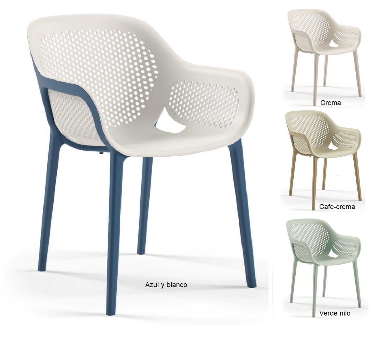 ATRA azul blanco hueso