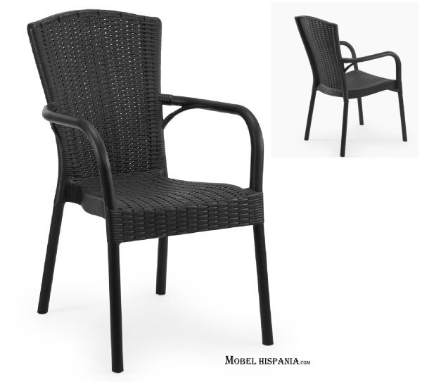 GAL213 sillon polipropileno negro crema 06