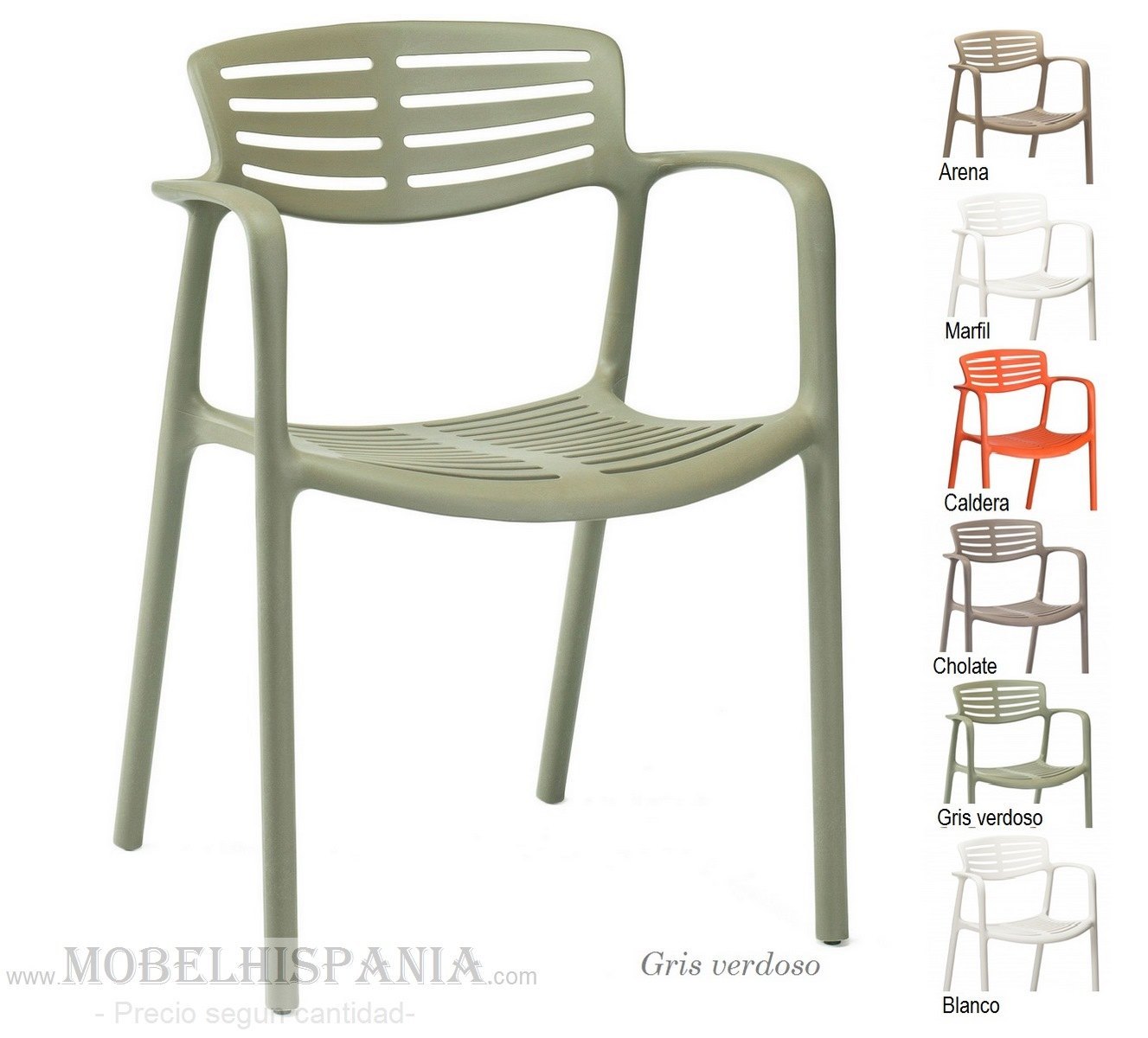 toledo sillon polipropileno apilable arena 1 10 3