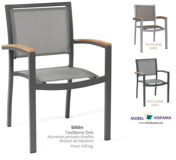 4421 sillon grafito textiline gris