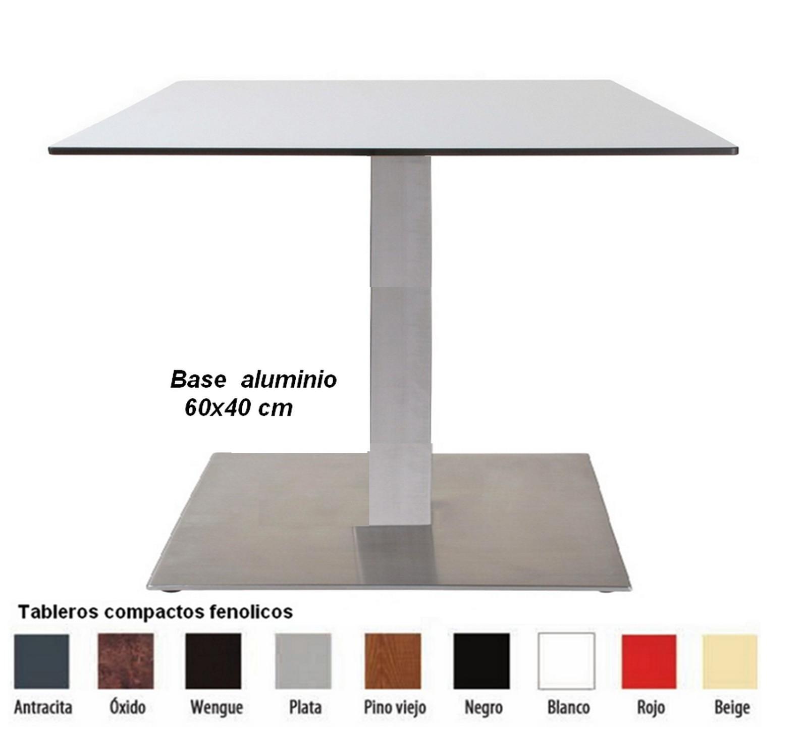 2933 mesa pie rectangular aluminio compacto mobel hispania