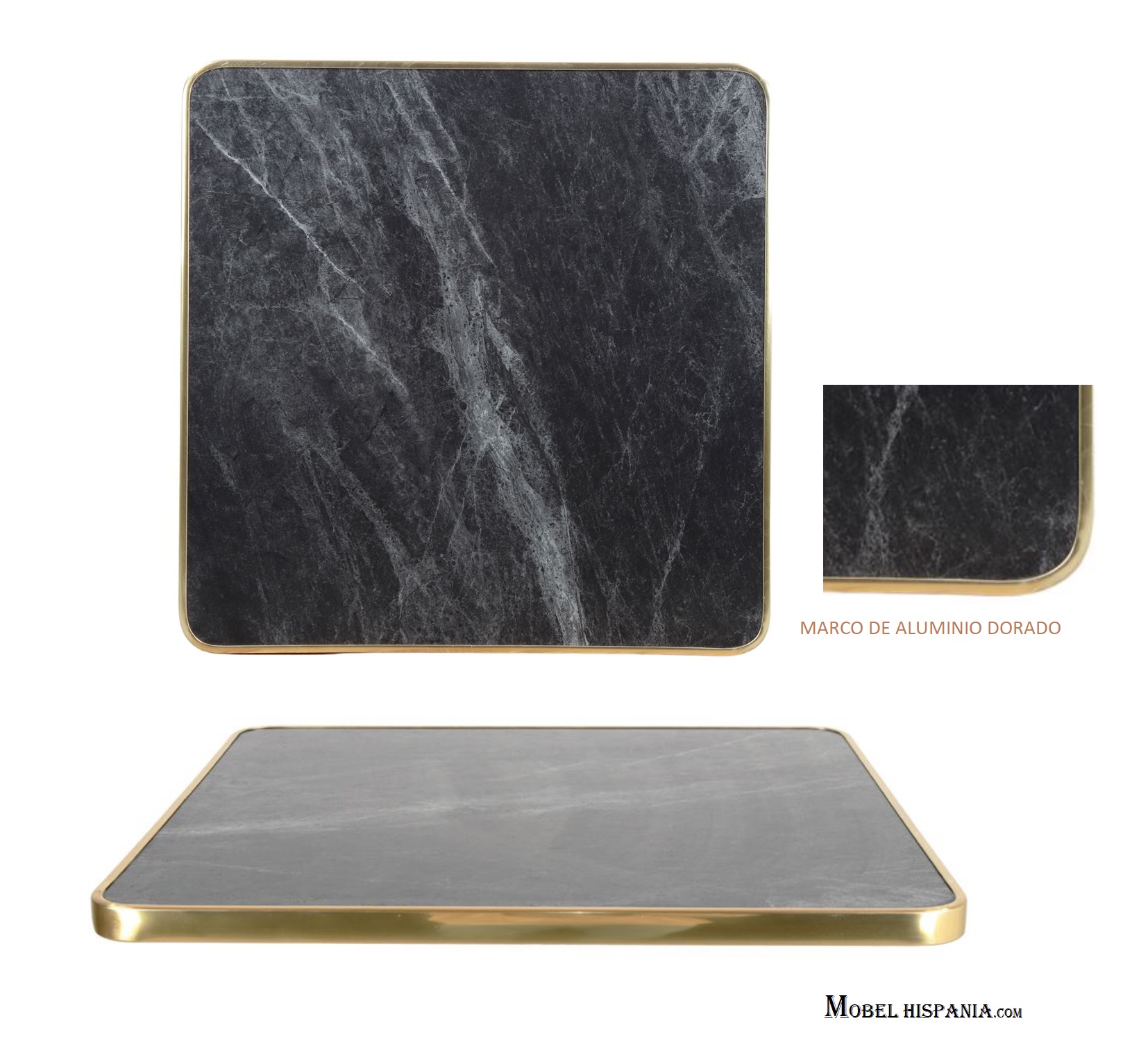 LORNA tapa estratificado negra dorado 1