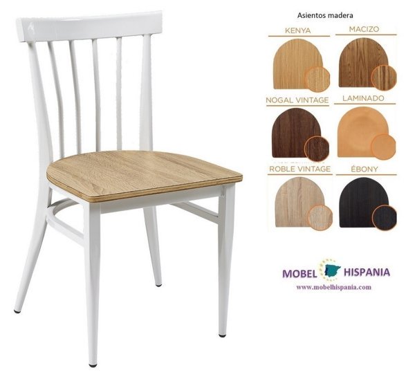 159 silla acero blanca laminado