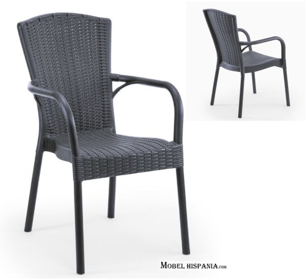 GAL213 sillon polipropileno negro crema 04