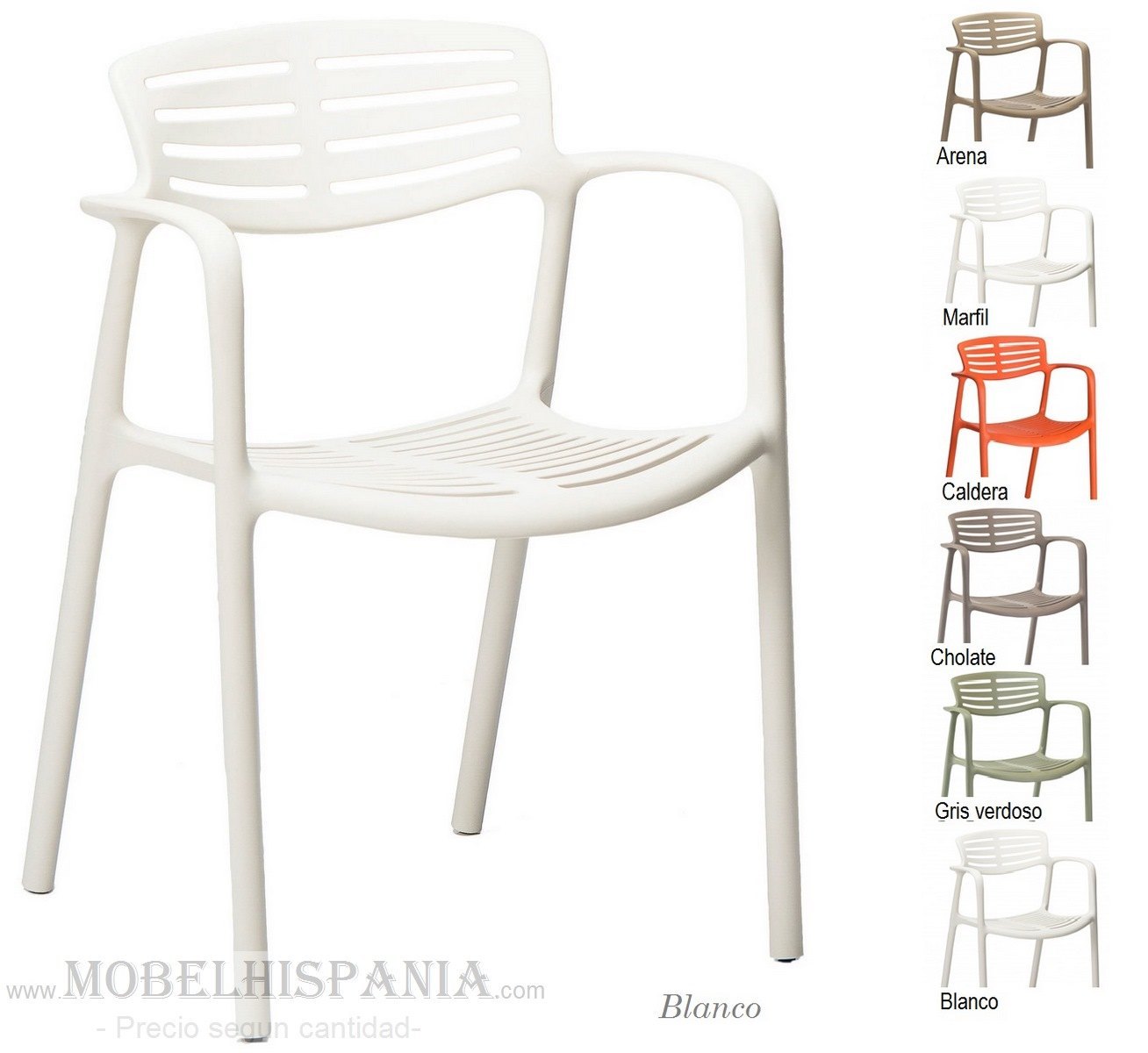 toledo sillon polipropileno apilable marfil 04 3