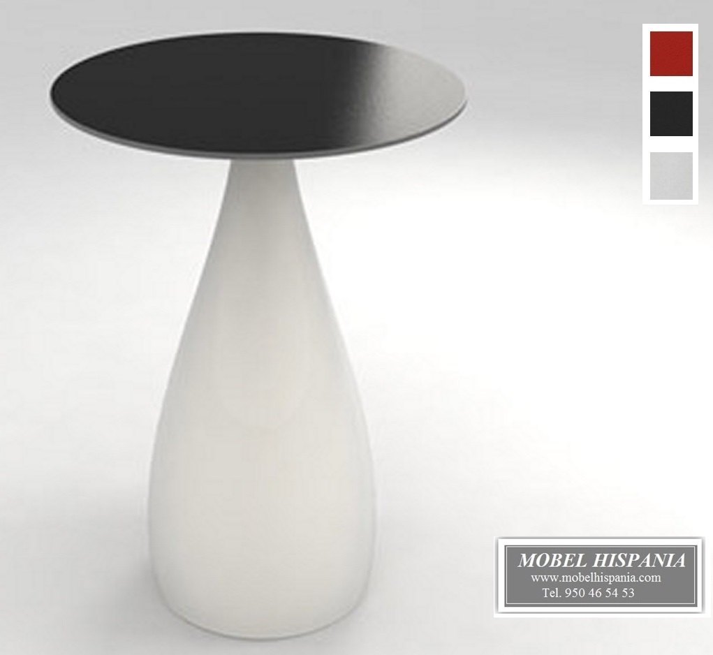 830 mesa alta iluminable blanca