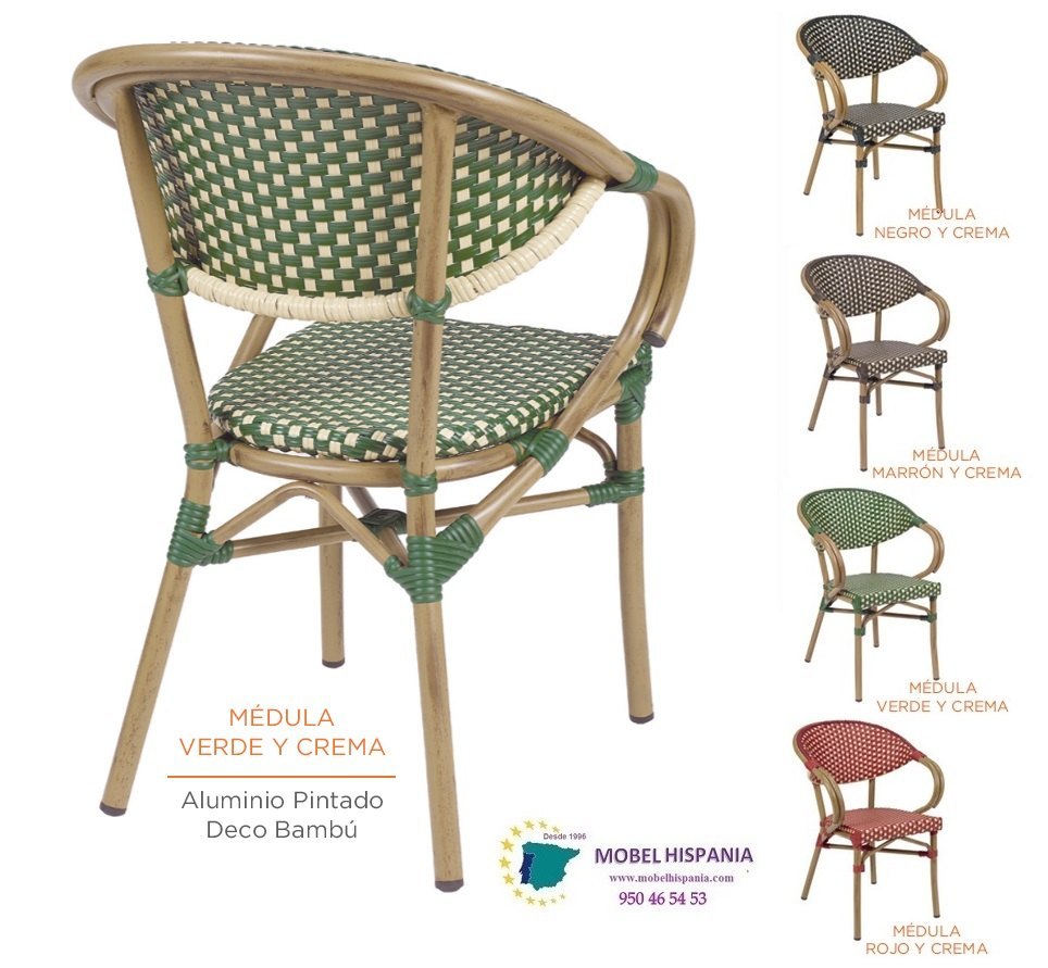 4090 Sillon bambu medula marron crema 02 1