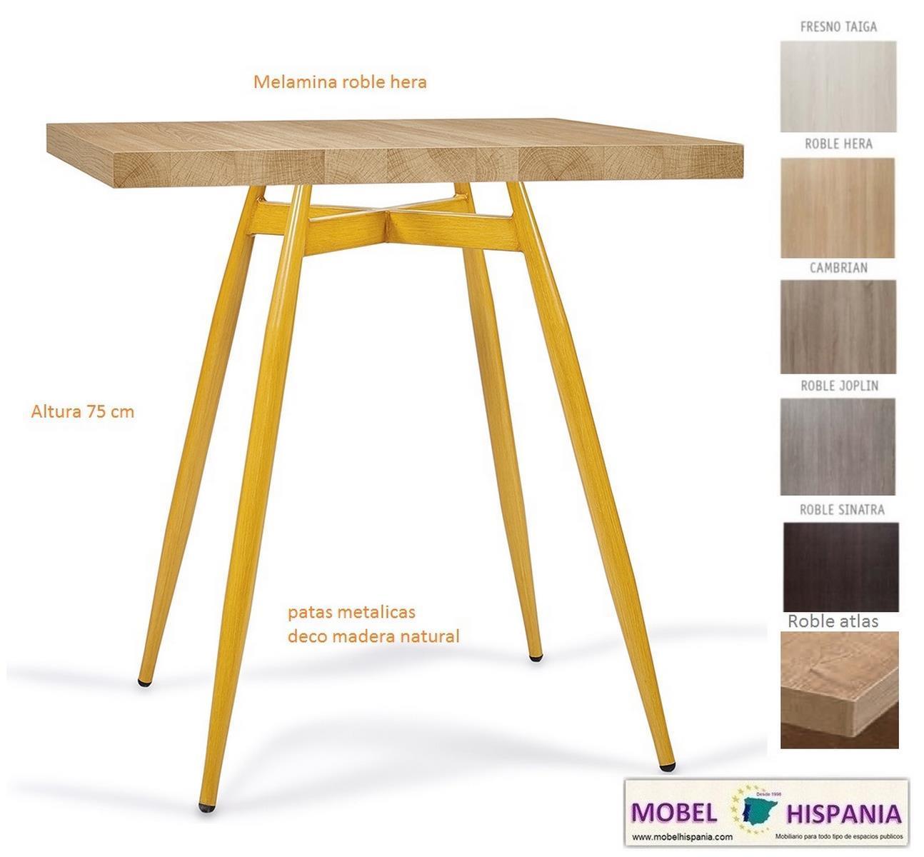 RB470-mesa-deco-madera-natural-tablero-cuadrado-roble-hera RB470 mesa deco madera natural tablero cuadrado roble hera