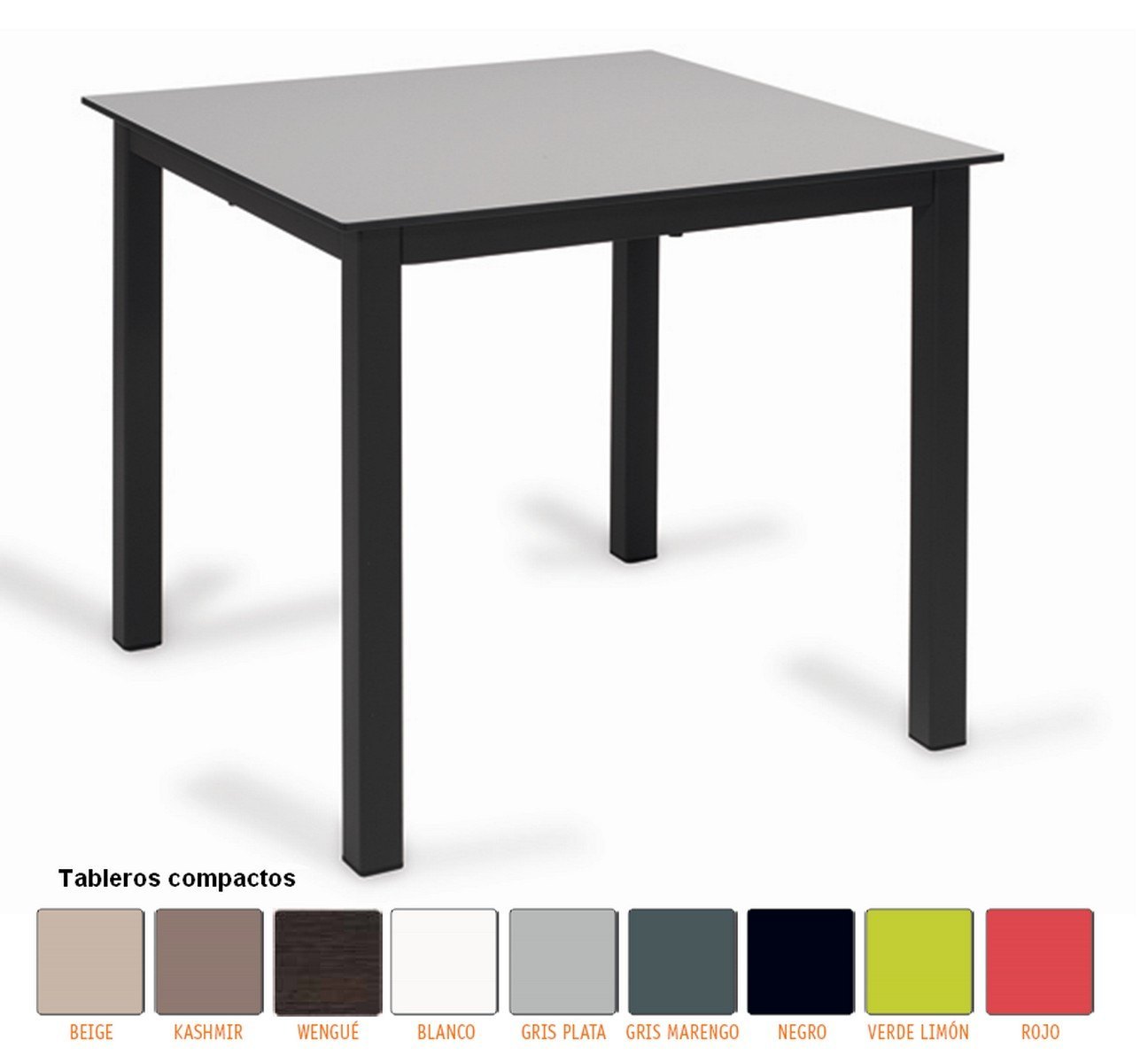 eros mesa aluminio grafito negro compacto