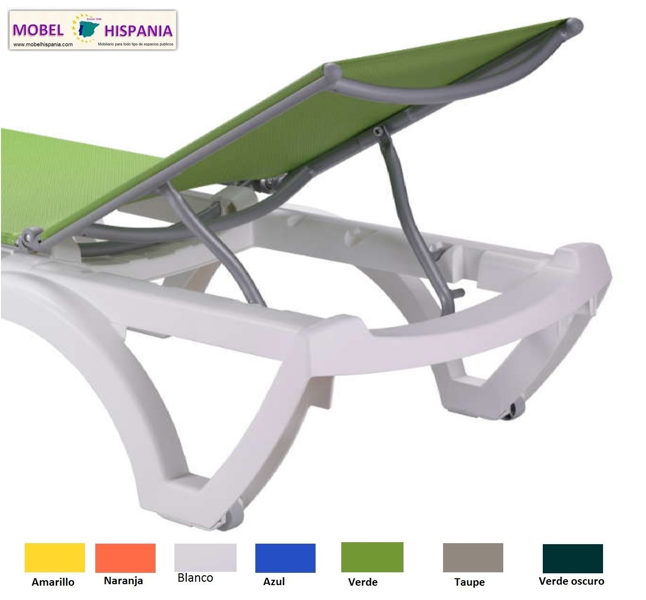 JAMAICA Beach tumbona polipropileno naranja 07