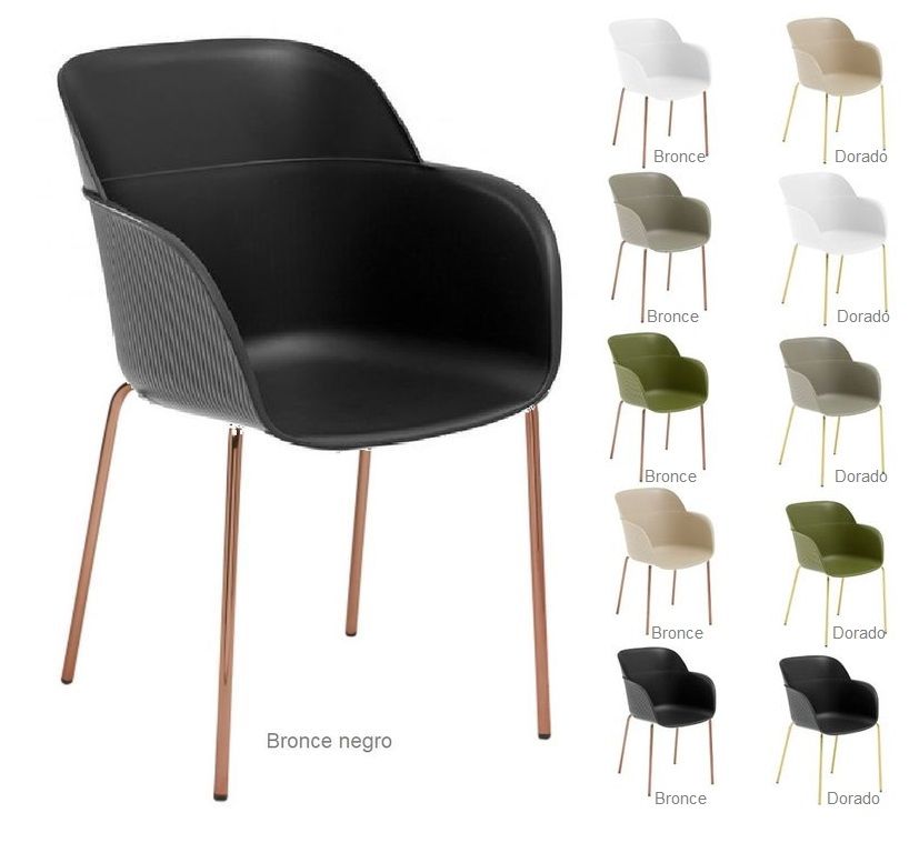 SHELL sillon bronce negro 1