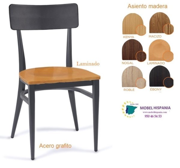 188 silla metal grafito laminado 1