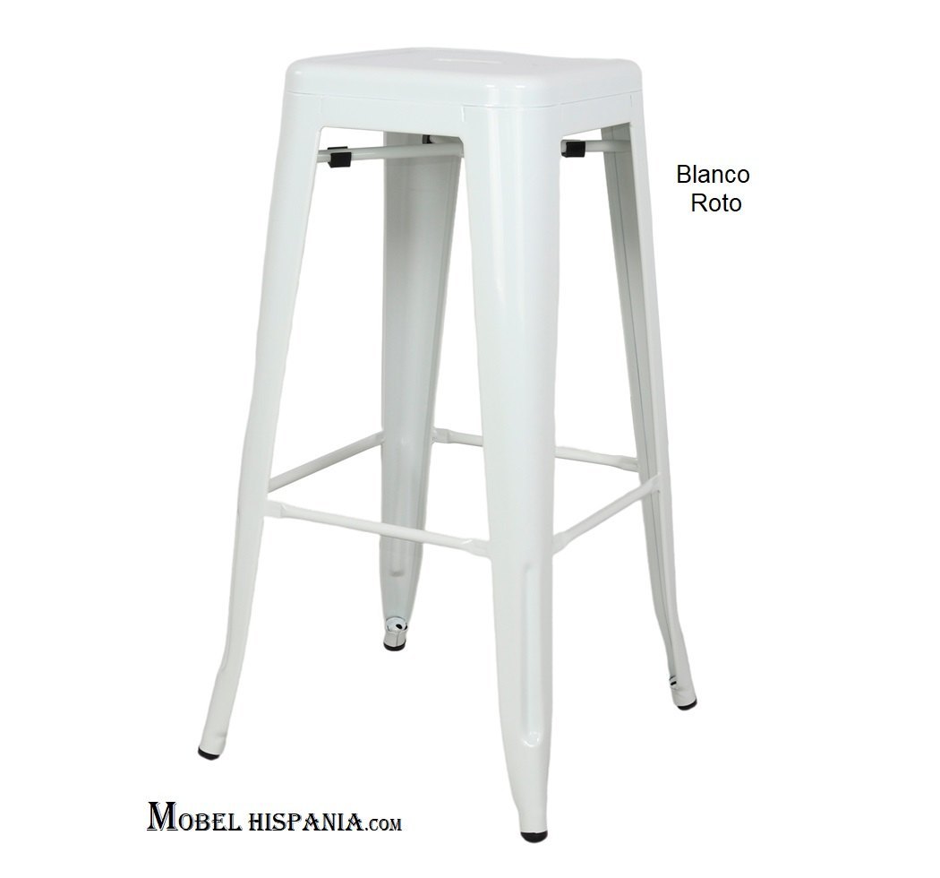 INDIANA taburete blanco roto