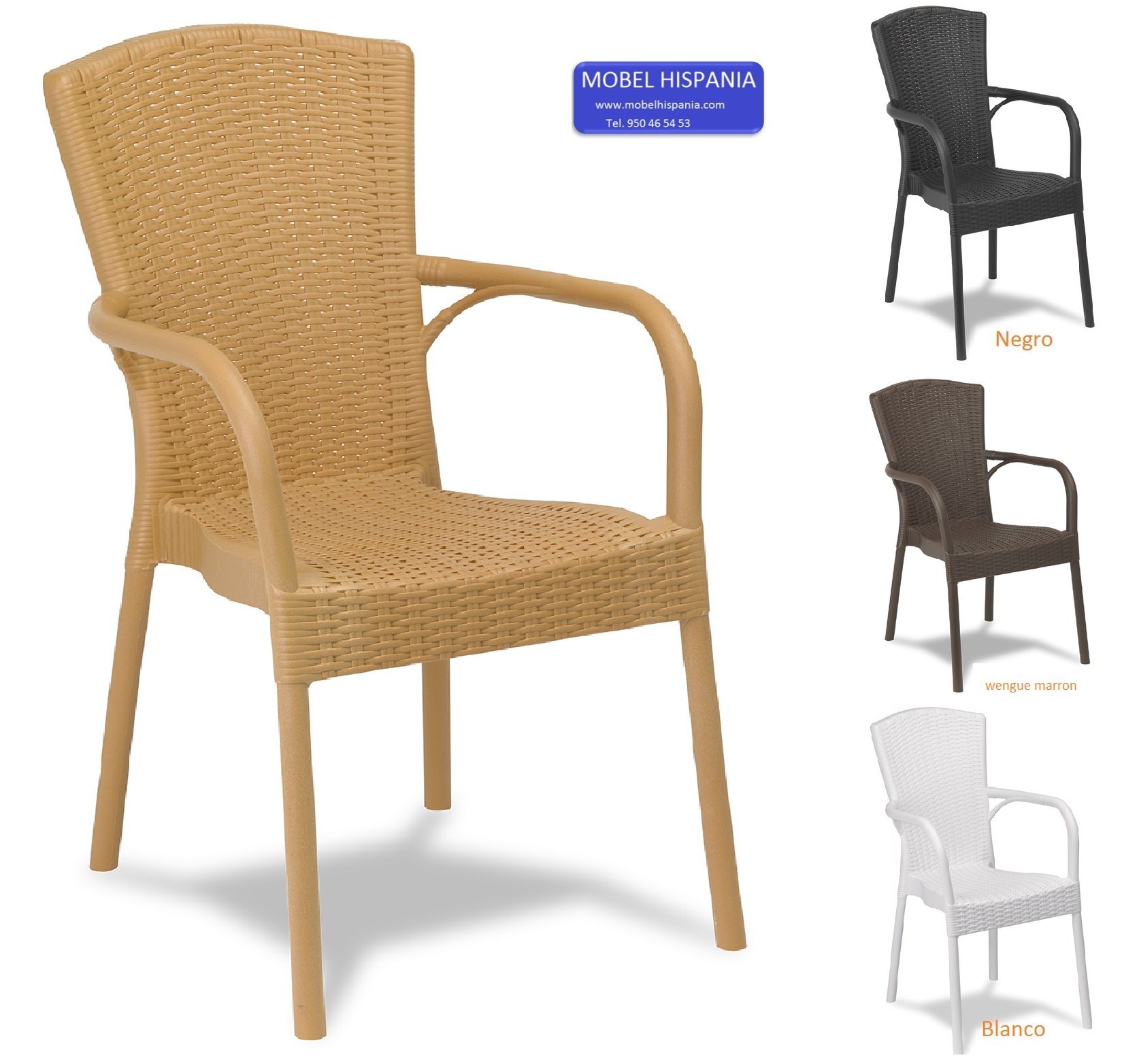 225 sillon monobloc polipropileno miel