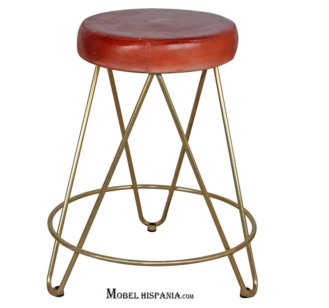 CABARETE taburete bajo Zincado