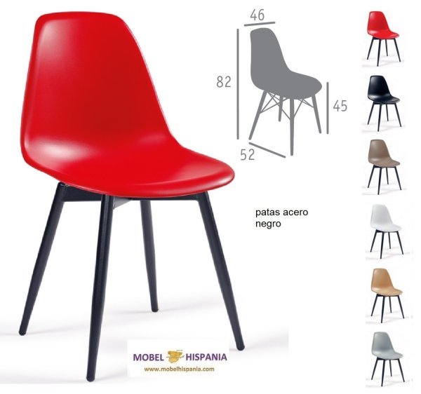 PICASSO silla p4 negro carcasa toffee 06 1