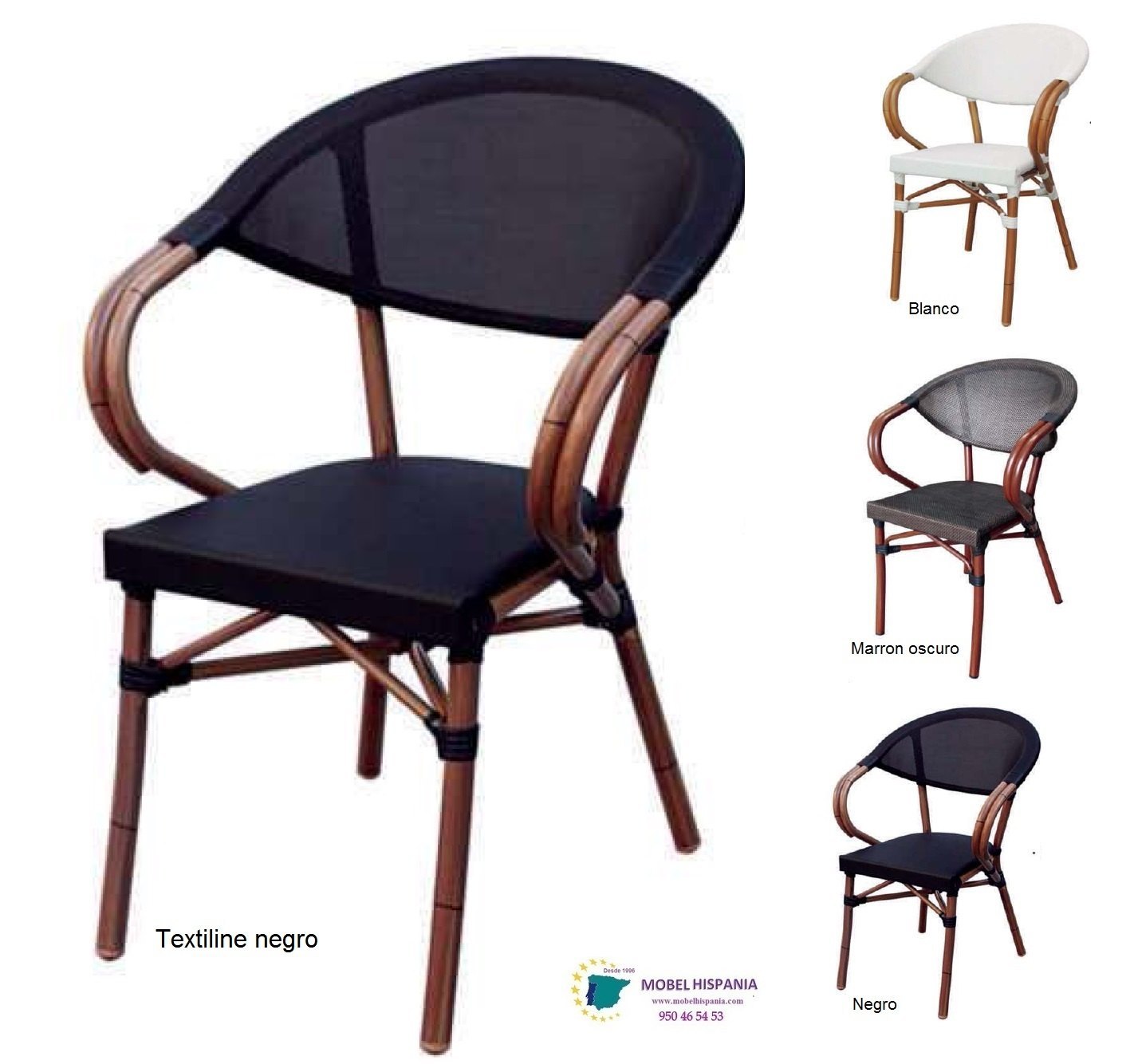 6357 sillon aluminio teka negro 2