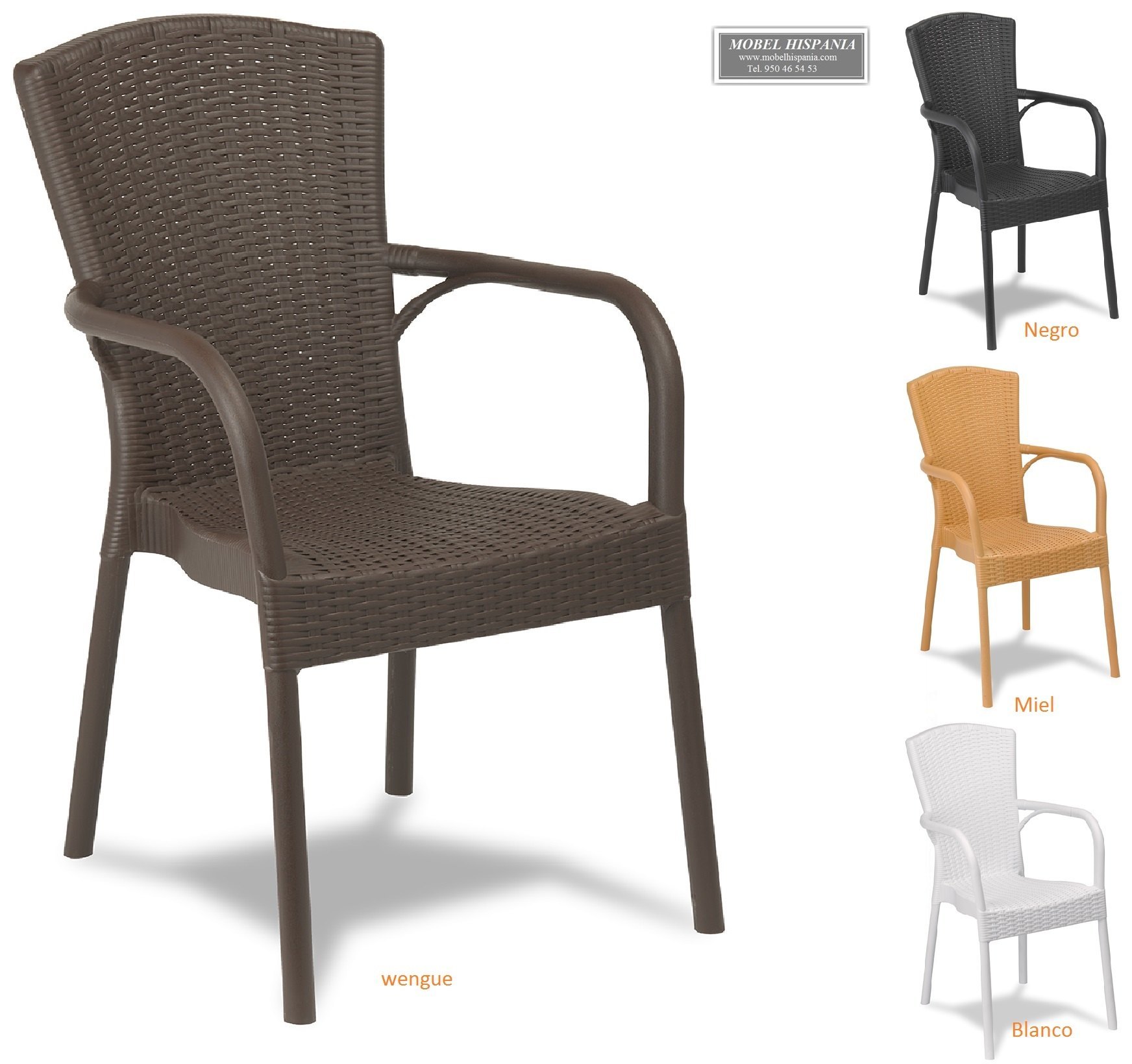 225 sillon monobloc polipropileno miel 05