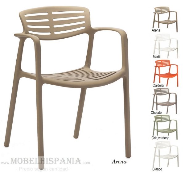 toledo sillon polipropileno apilable marfil 03 3