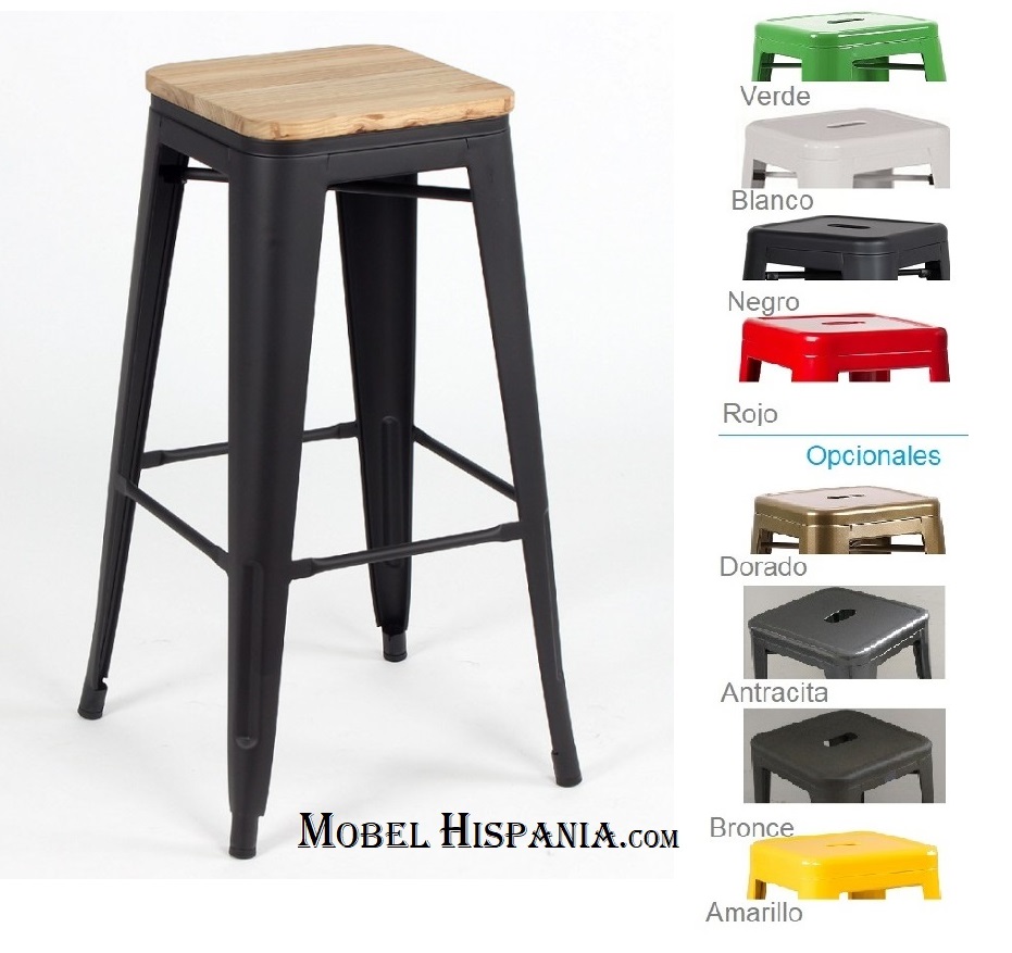 PASSION taburete madera blanco 03