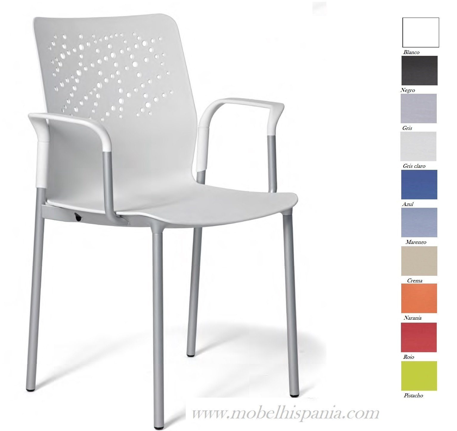 urban silla brazos blanca 1