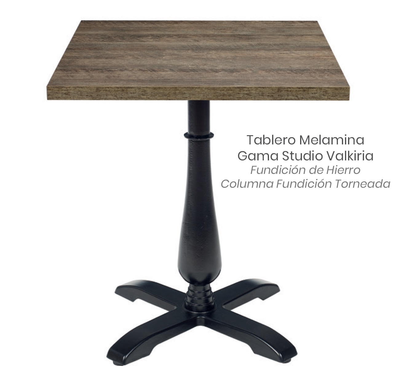 8155T Pie fundicion metalico torneado negro 01