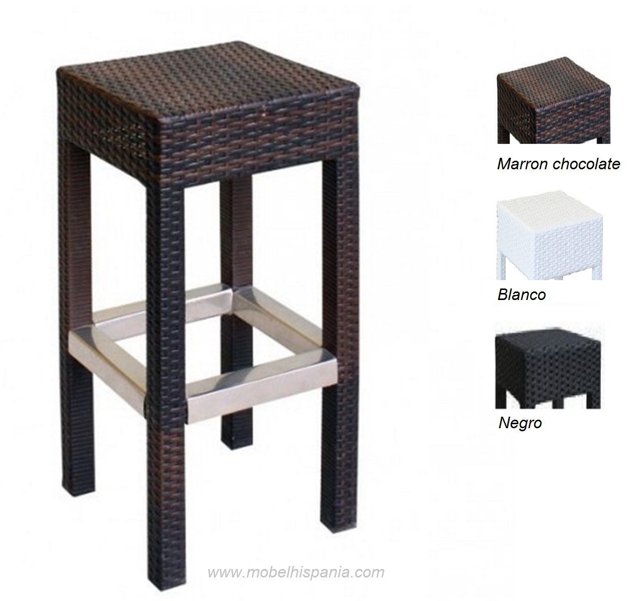 1108 taburete aluminio medula blanco negro mobelhispania 02 1