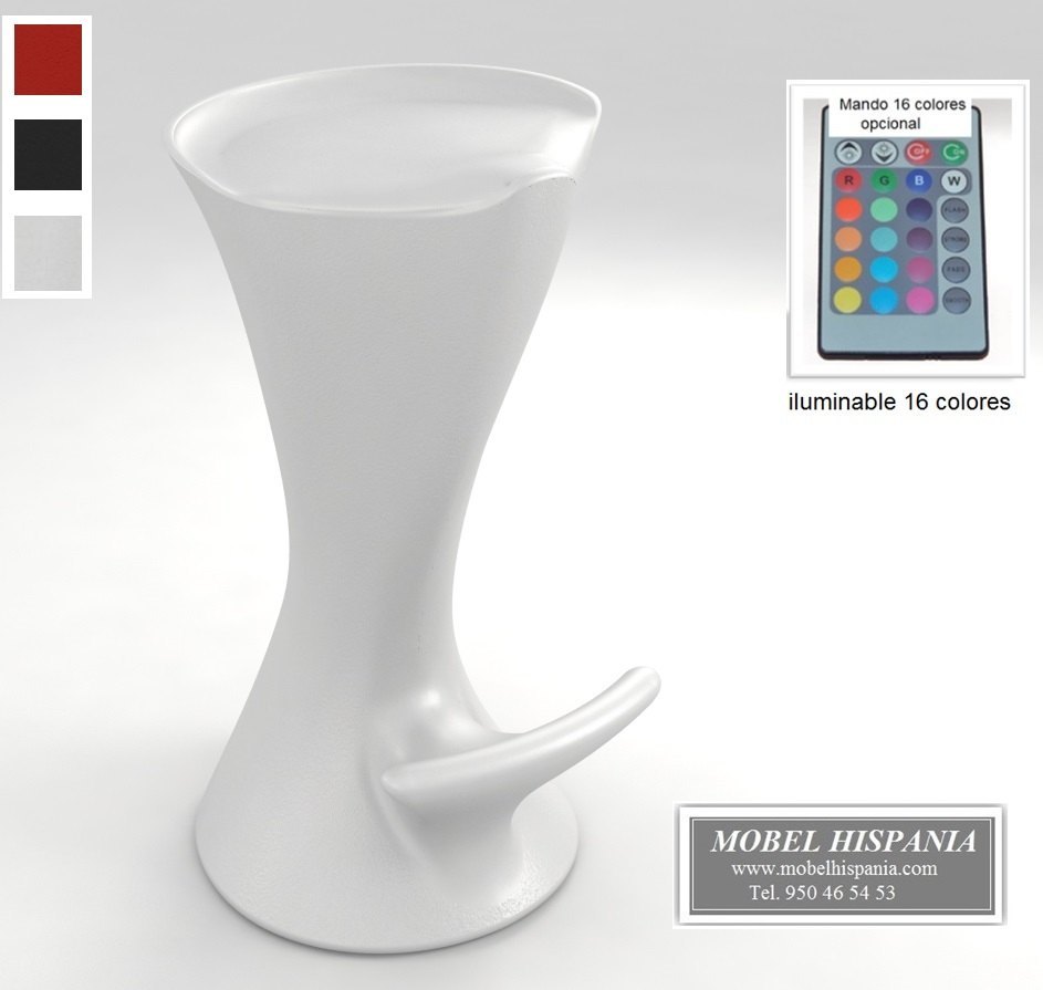 811 taburete iluminable blanco