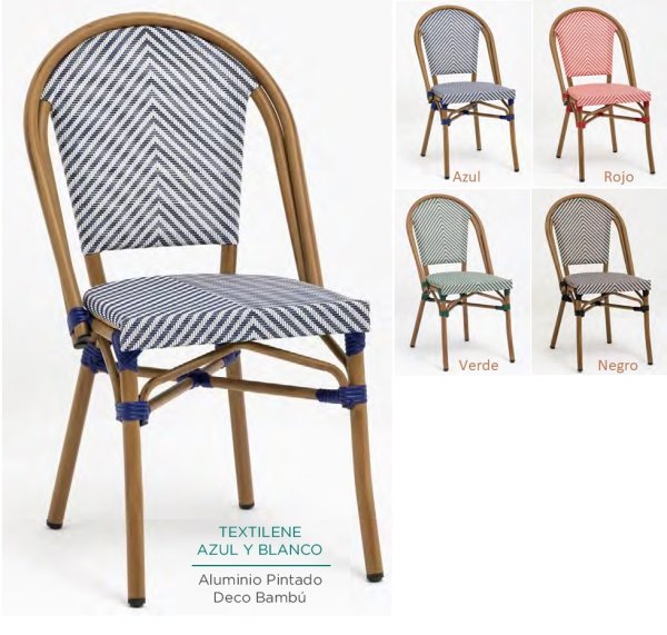 8029 Silla aluminio deco textiline blanco negro 01