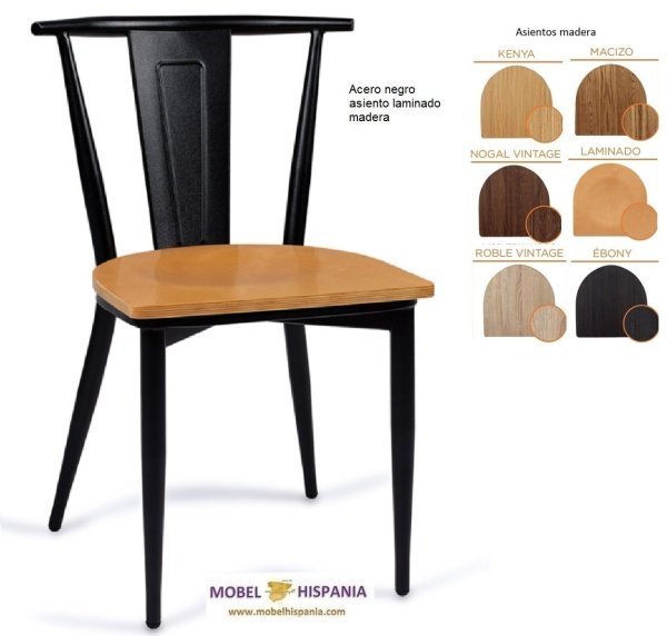 176 silla grafito asiento Laminado Roble Vintage 06 1