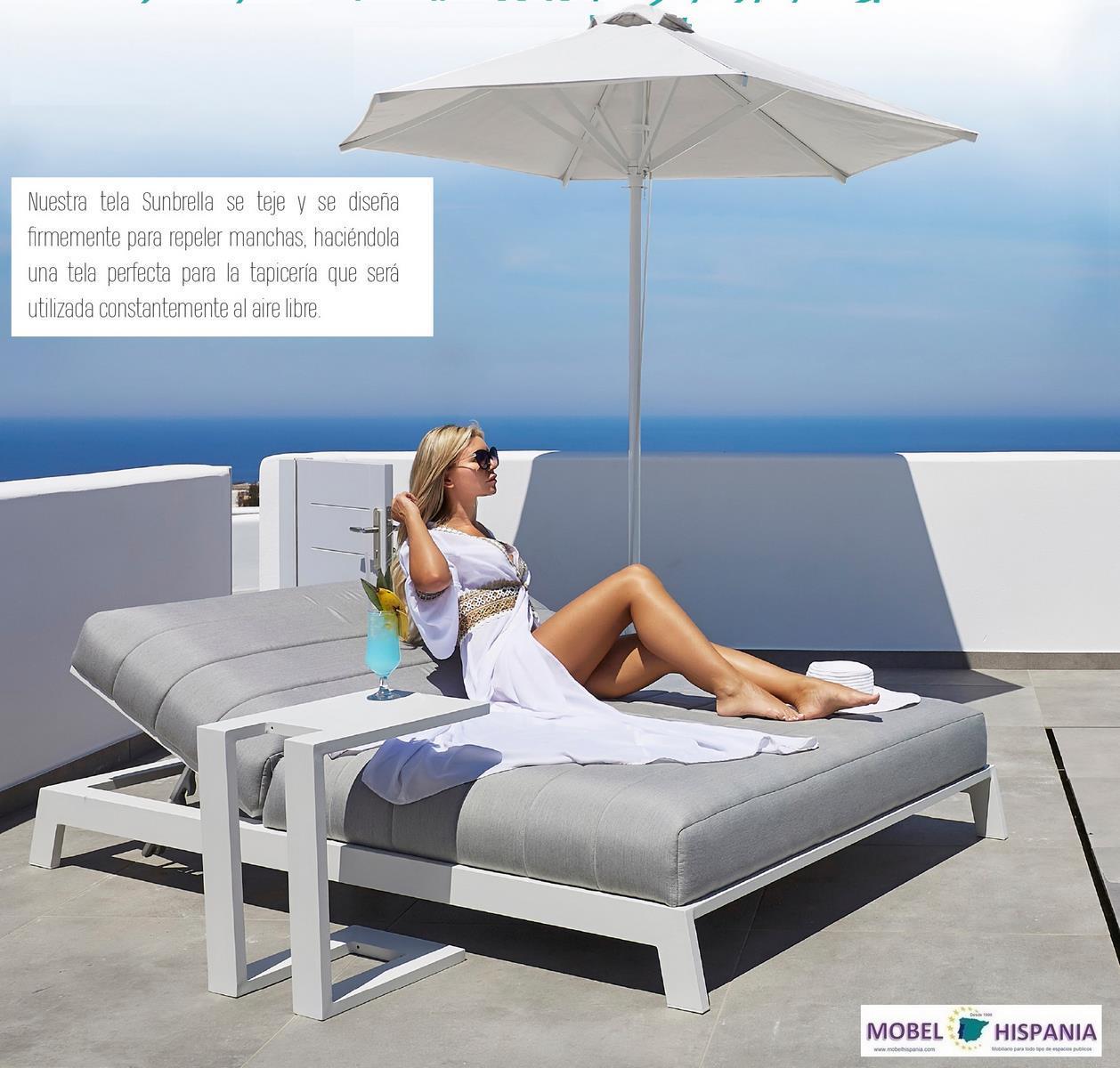 9912S-tumbona-doble-aluminio-tapizada 9912S tumbona doble aluminio tapizada