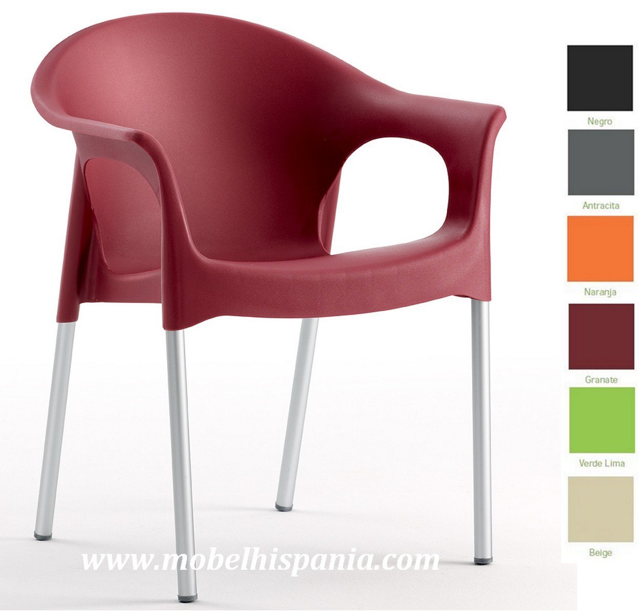 Lisa sillon polipropileno granate mobel hispania 1