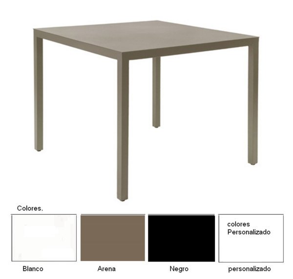 barcino mesa aluminio arena terraza