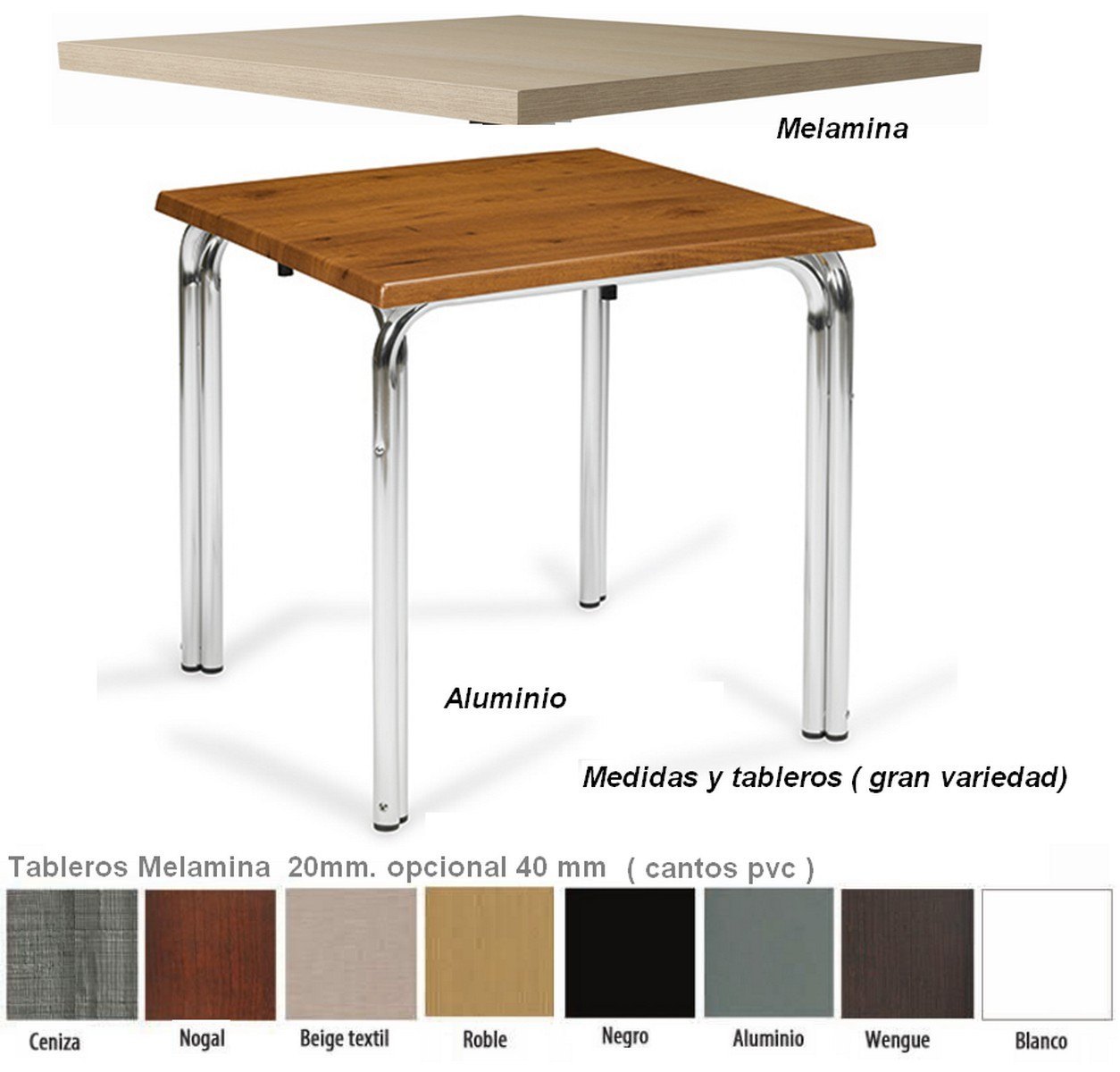 1554 mesa doble tubo aluminio melamina mobel hispania 02