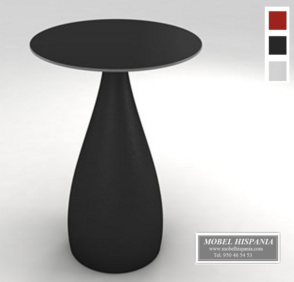 830 mesa alta iluminada negra