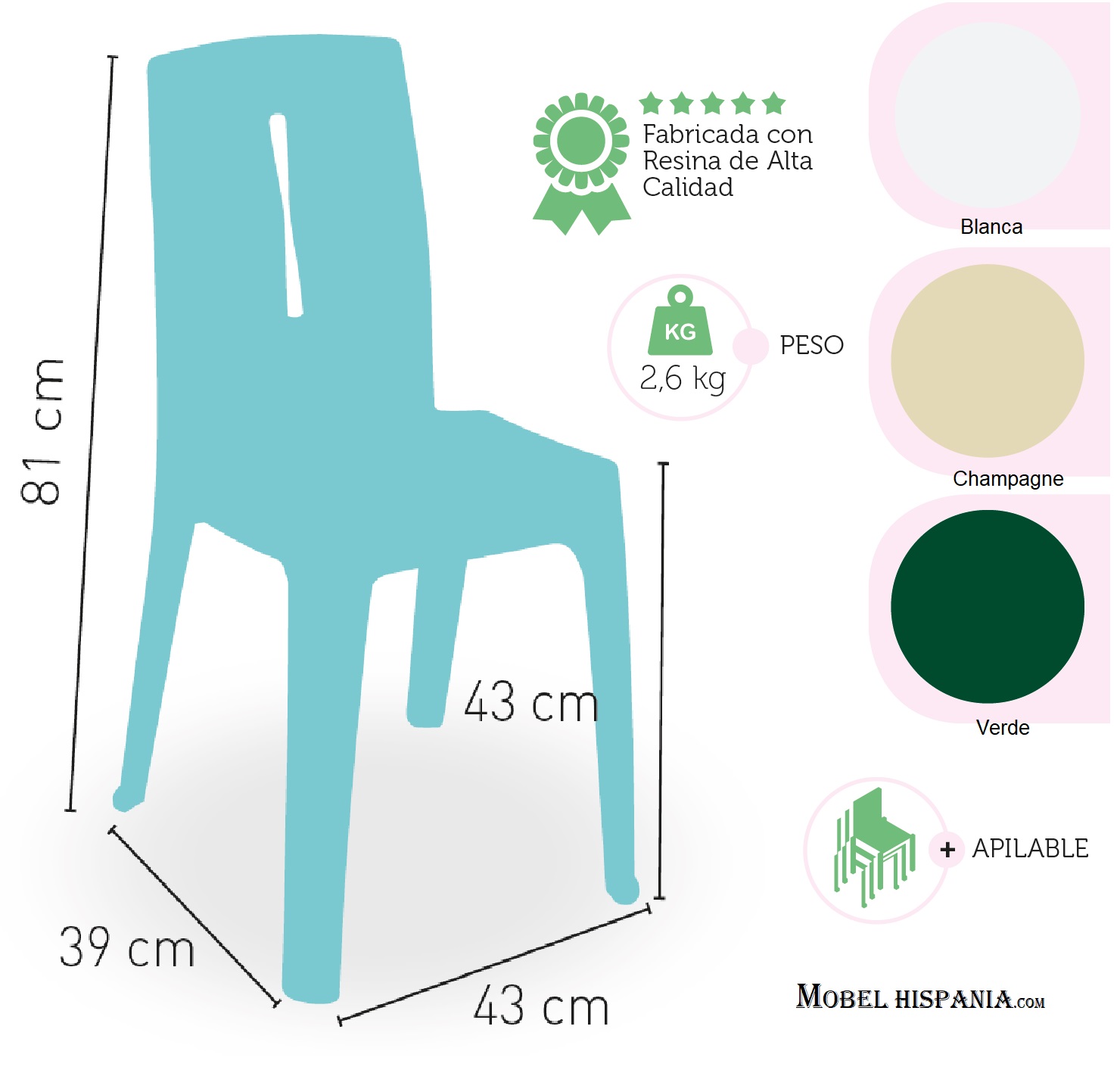 SAL227 silla resina champagne 05 1