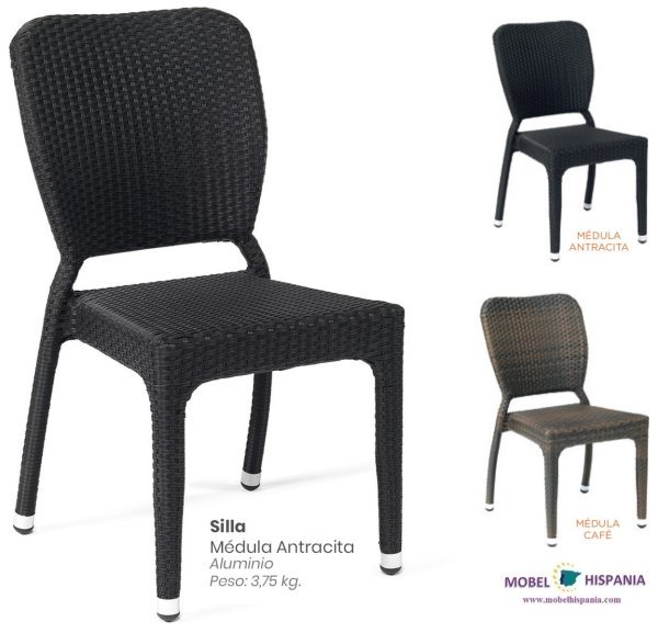 5071 Silla aluminio medula antracita