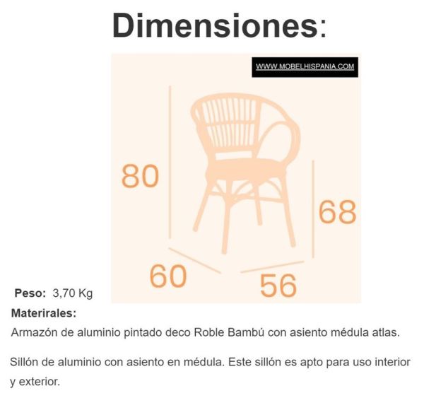 4096 sillon aluminio bambu atlas 03