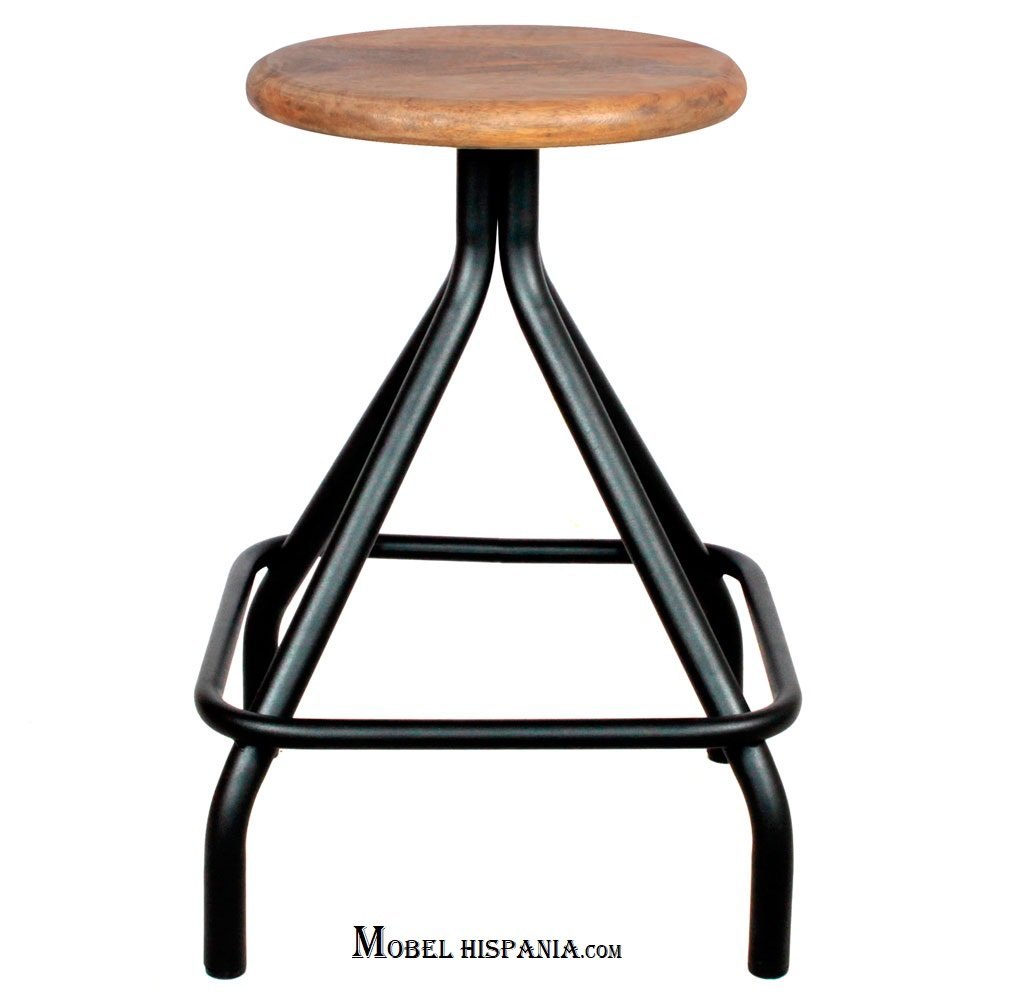 KASPARIN Taburete bajo negro.