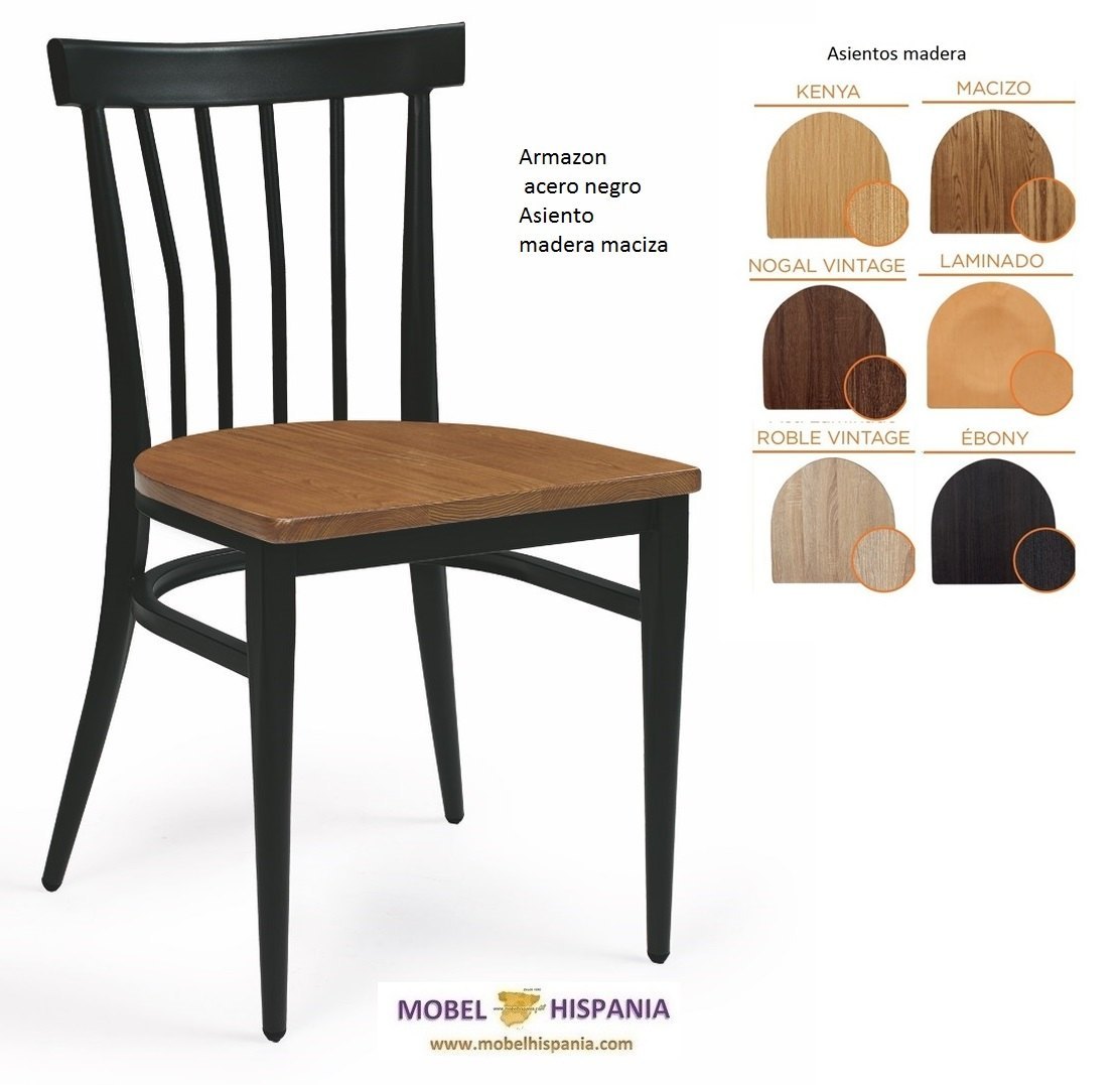 baltimore acero negro asiento madera macizo 11 1