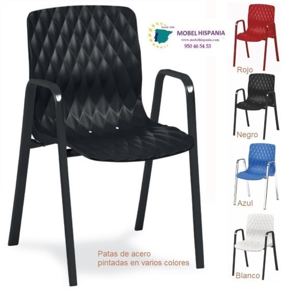1208 Silla metal plastico negro 04 3