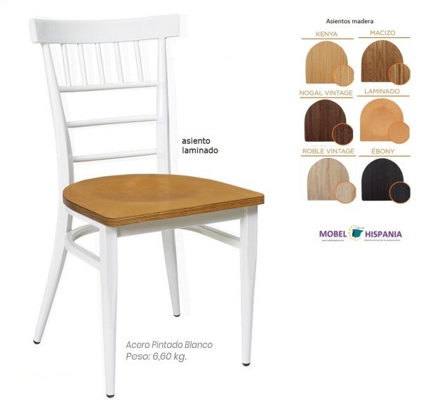 152 Silla blanco Laminado Roble Vintage 03 1