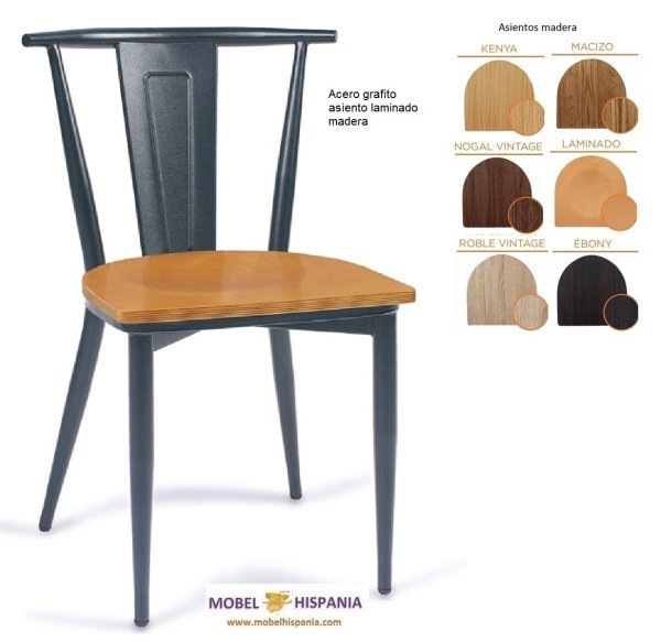 176 silla grafito asiento Laminado Roble Vintage 01 1