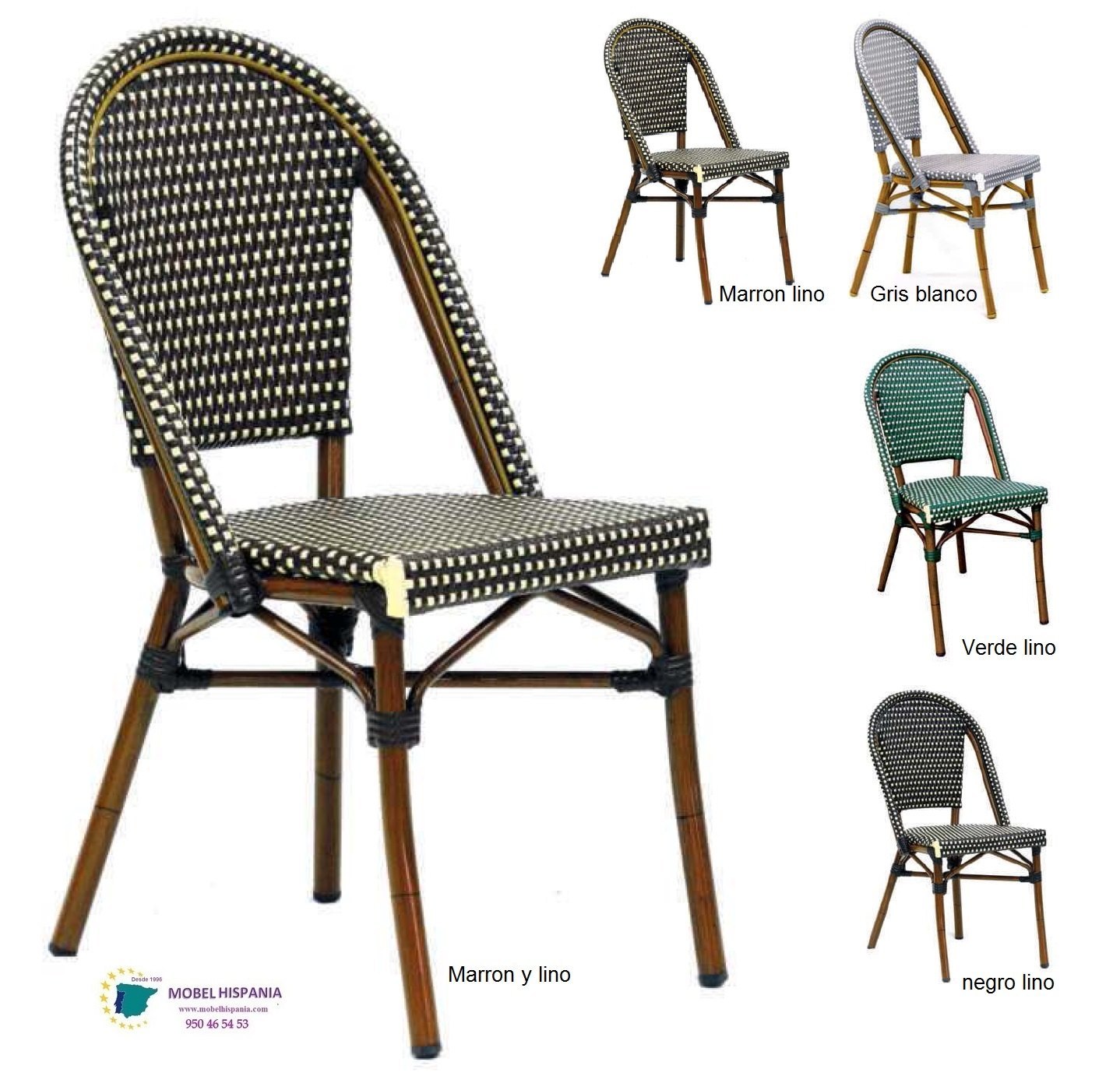 6363 silla aluminio teka asiento negro lino 03 2