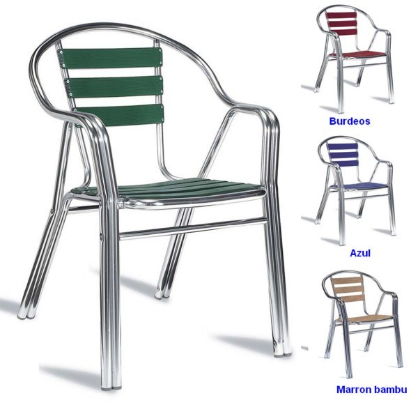 8017 sillon doble tubo aluminio lamas verde