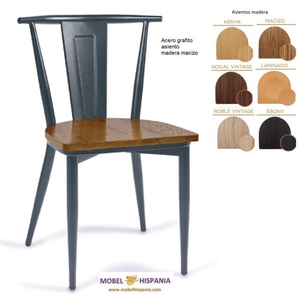 176 silla grafito asiento Laminado Roble Vintage 02 1