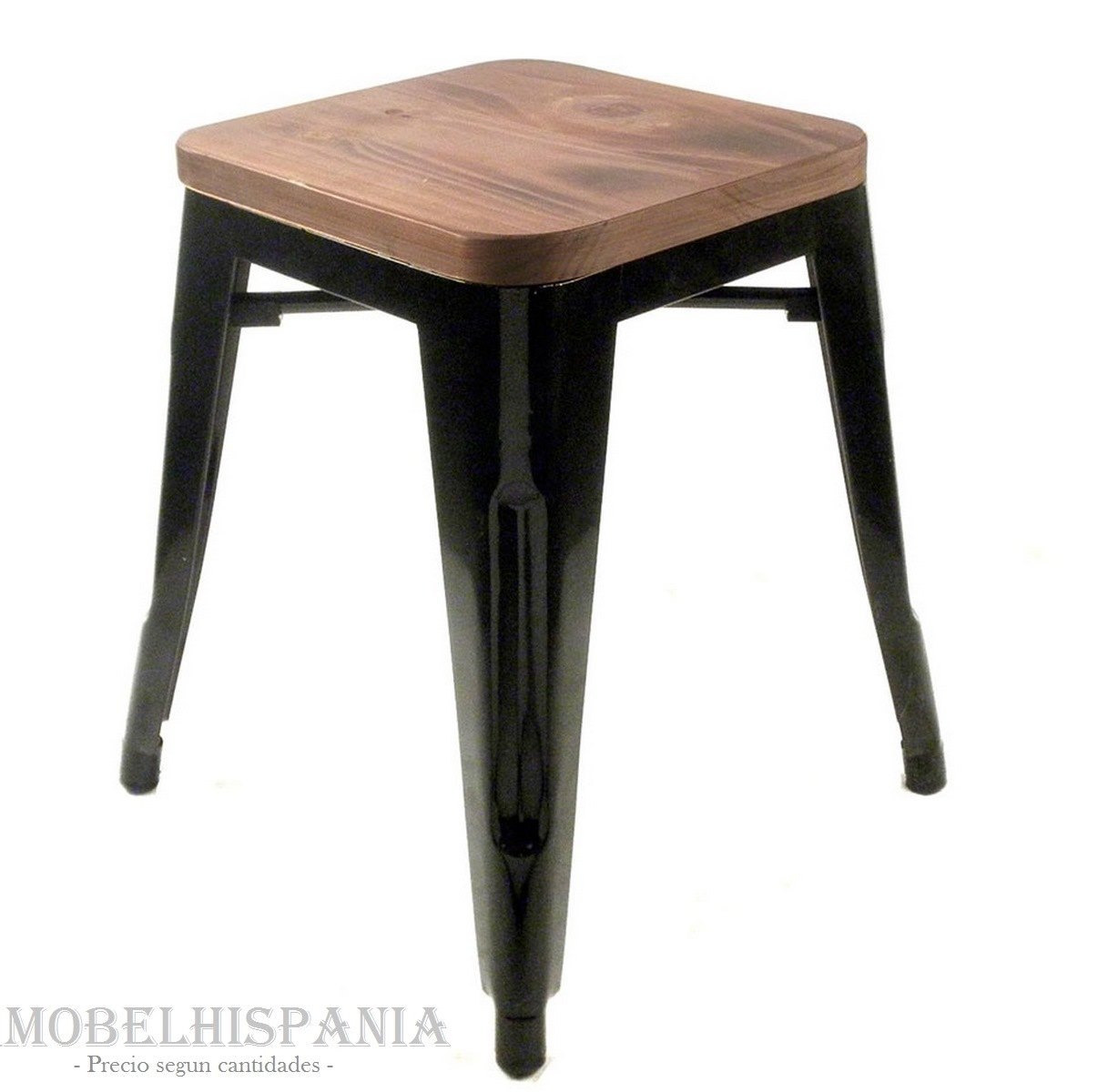 SOHO negro taburete metalico tolix industrial 04