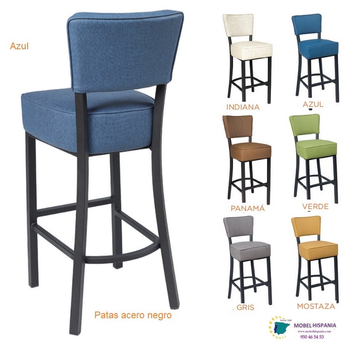 6623 taburete metal azul 04
