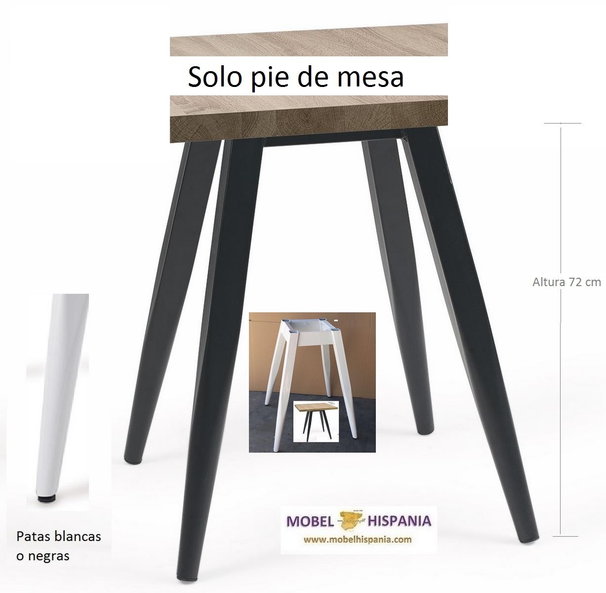 RB.866 Mesa metal blanco tablero melamina roble joplin 10